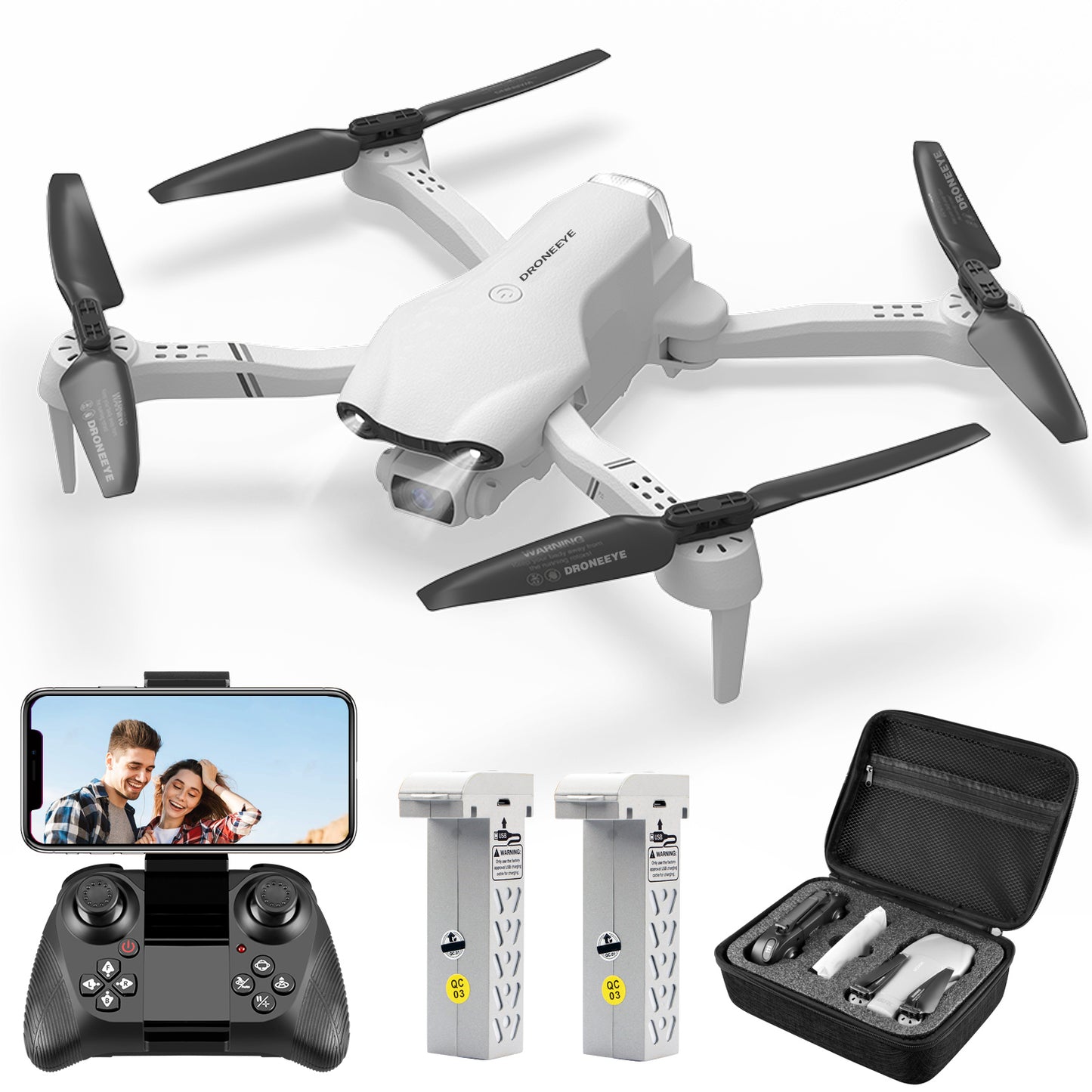 DRONEEYE F10 Drone HD Dual Camera Wifi FPV Drones Foldable Brushless Quadcopter RC Toys With Camera