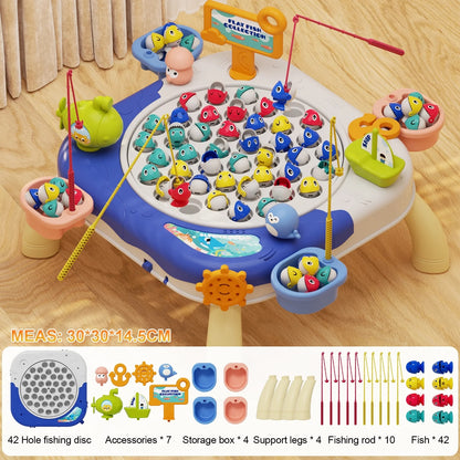 Jiakora Magnetic Fishing Game for Toddlers & Kids Ages 1-3 3-5 5-7, Fish Toy Board Game with 42 Fish, Fishing Table Toys Birthday Gifts