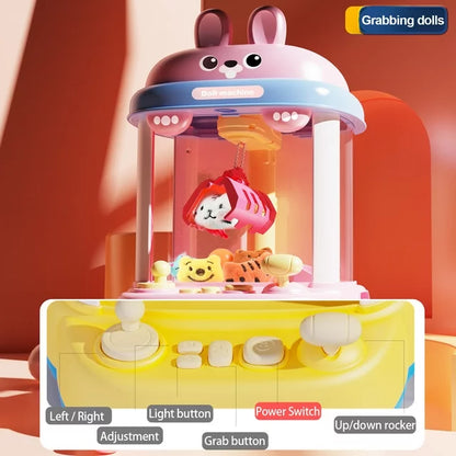 Jiakora Fun Little Toys Claw Machine with Light and Sounds, Electronic Claw Toy Grabber Machine for Kids Birthday Gifts, Xmas Gifts Pink